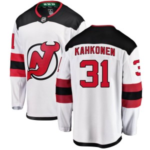 Kaapo Kahkonen Men's Fanatics Branded New Jersey Devils Breakaway White Away Jersey