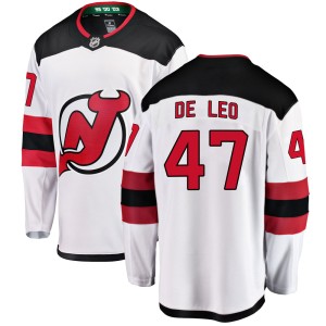 Chase De Leo Men's Fanatics Branded New Jersey Devils Breakaway White Away Jersey