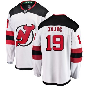 Travis Zajac Men's Fanatics Branded New Jersey Devils Breakaway White Away Jersey