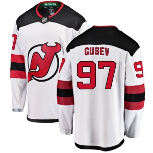 Nikita Gusev Youth Fanatics Branded New Jersey Devils Breakaway White Away Jersey