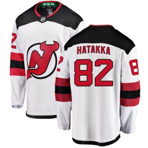 Santeri Hatakka Youth Fanatics Branded New Jersey Devils Breakaway White Away Jersey