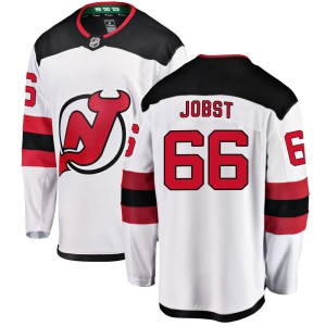 Mason Jobst Youth Fanatics Branded New Jersey Devils Breakaway White Away Jersey