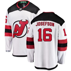 Jacob Josefson Youth Fanatics Branded New Jersey Devils Breakaway White Away Jersey