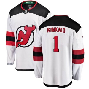 Keith Kinkaid Youth Fanatics Branded New Jersey Devils Breakaway White Away Jersey