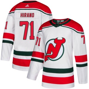 Yushiroh Hirano Youth Adidas New Jersey Devils Authentic White Alternate Jersey