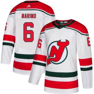 John Marino Youth Adidas New Jersey Devils Authentic White Alternate Jersey