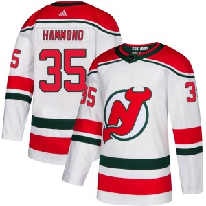 Andrew Hammond Men's Adidas New Jersey Devils Authentic White Alternate Jersey