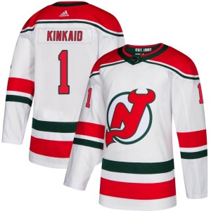 Keith Kinkaid Men's Adidas New Jersey Devils Authentic White Alternate Jersey