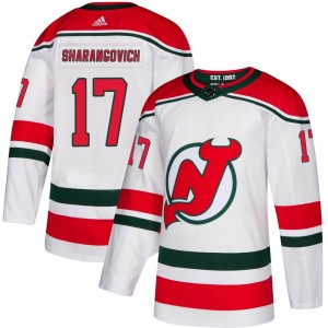 Yegor Sharangovich Men's Adidas New Jersey Devils Authentic White Alternate Jersey