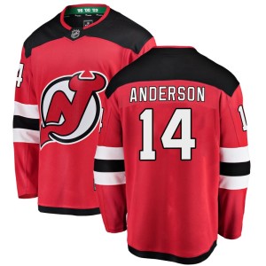 Joey Anderson Youth Fanatics Branded New Jersey Devils Breakaway Red Home Jersey