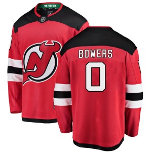 Shane Bowers Youth Fanatics Branded New Jersey Devils Breakaway Red Home Jersey