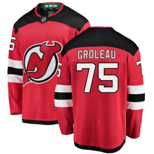 Jeremy Groleau Youth Fanatics Branded New Jersey Devils Breakaway Red Home Jersey