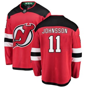 Andreas Johnsson Youth Fanatics Branded New Jersey Devils Breakaway Red Home Jersey