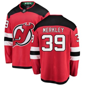 Nicholas Merkley Youth Fanatics Branded New Jersey Devils Breakaway Red Home Jersey
