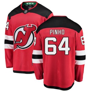 Brian Pinho Youth Fanatics Branded New Jersey Devils Breakaway Red Home Jersey
