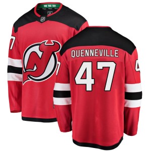 John Quenneville Youth Fanatics Branded New Jersey Devils Breakaway Red Home Jersey