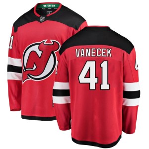 Vitek Vanecek Youth Fanatics Branded New Jersey Devils Breakaway Red Home Jersey