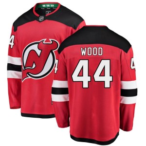 Miles Wood Youth Fanatics Branded New Jersey Devils Breakaway Red Home Jersey