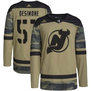 Nick DeSimone Youth Adidas New Jersey Devils Authentic Camo Military Appreciation Practice Jersey