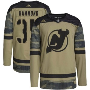 Andrew Hammond Youth Adidas New Jersey Devils Authentic Camo Military Appreciation Practice Jersey
