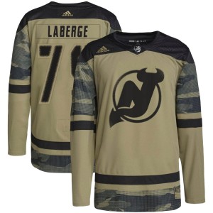 Samuel Laberge Youth Adidas New Jersey Devils Authentic Camo Military Appreciation Practice Jersey