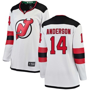 Joey Anderson Women's Fanatics Branded New Jersey Devils Breakaway White Away Jersey