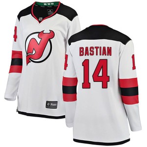 Nathan Bastian Women's Fanatics Branded New Jersey Devils Breakaway White Away Jersey
