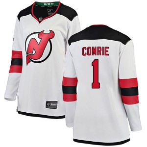 Eric Comrie Women's Fanatics Branded New Jersey Devils Breakaway White Away Jersey