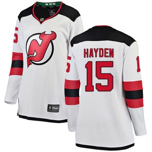 John Hayden Women's Fanatics Branded New Jersey Devils Breakaway White Away Jersey