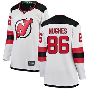 Jack Hughes Women's Fanatics Branded New Jersey Devils Breakaway White Away Jersey
