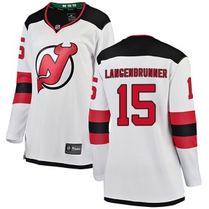 Jamie Langenbrunner Women's Fanatics Branded New Jersey Devils Breakaway White Away Jersey