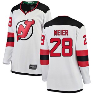 Timo Meier Women's Fanatics Branded New Jersey Devils Breakaway White Away Jersey