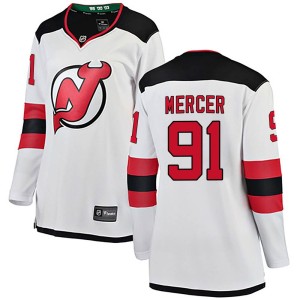 Dawson Mercer Women's Fanatics Branded New Jersey Devils Breakaway White Away Jersey