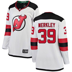 Nicholas Merkley Women's Fanatics Branded New Jersey Devils Breakaway White Away Jersey