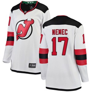 Simon Nemec Women's Fanatics Branded New Jersey Devils Breakaway White Away Jersey