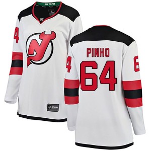 Brian Pinho Women's Fanatics Branded New Jersey Devils Breakaway White Away Jersey