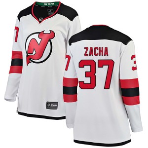 Pavel Zacha Women's Fanatics Branded New Jersey Devils Breakaway White Away Jersey