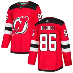 Jack Hughes Youth Adidas New Jersey Devils Authentic Red Home Jersey