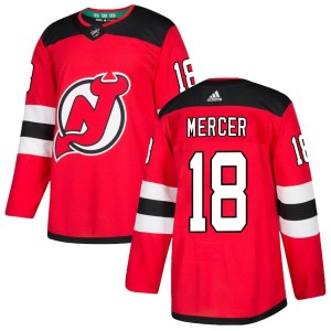 Dawson Mercer Youth Adidas New Jersey Devils Authentic Red Home Jersey