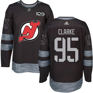 Graeme Clarke Youth New Jersey Devils Authentic Black 1917-2017 100th Anniversary Jersey