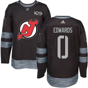 Ethan Edwards Youth New Jersey Devils Authentic Black 1917-2017 100th Anniversary Jersey