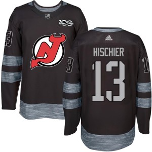 Nico Hischier Youth New Jersey Devils Authentic Black 1917-2017 100th Anniversary Jersey