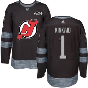 Keith Kinkaid Youth New Jersey Devils Authentic Black 1917-2017 100th Anniversary Jersey