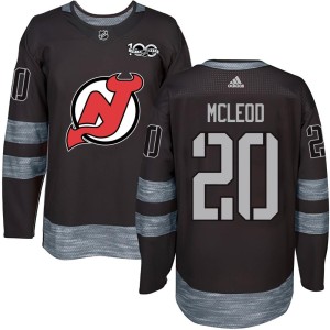 Michael McLeod Youth New Jersey Devils Authentic Black 1917-2017 100th Anniversary Jersey