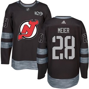 Timo Meier Youth New Jersey Devils Authentic Black 1917-2017 100th Anniversary Jersey
