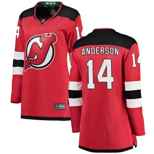 Joey Anderson Women's Fanatics Branded New Jersey Devils Breakaway Red Home Jersey