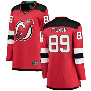 Josh Filmon Women's Fanatics Branded New Jersey Devils Breakaway Red Home Jersey