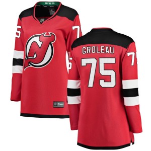 Jeremy Groleau Women's Fanatics Branded New Jersey Devils Breakaway Red Home Jersey