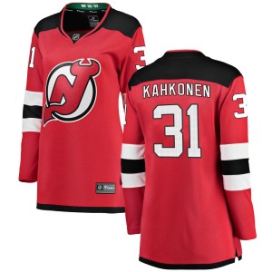 Kaapo Kahkonen Women's Fanatics Branded New Jersey Devils Breakaway Red Home Jersey