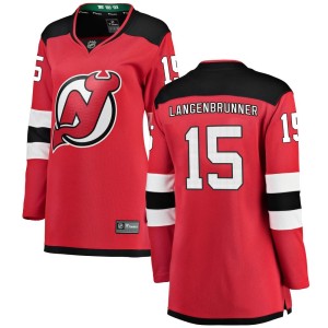 Jamie Langenbrunner Women's Fanatics Branded New Jersey Devils Breakaway Red Home Jersey